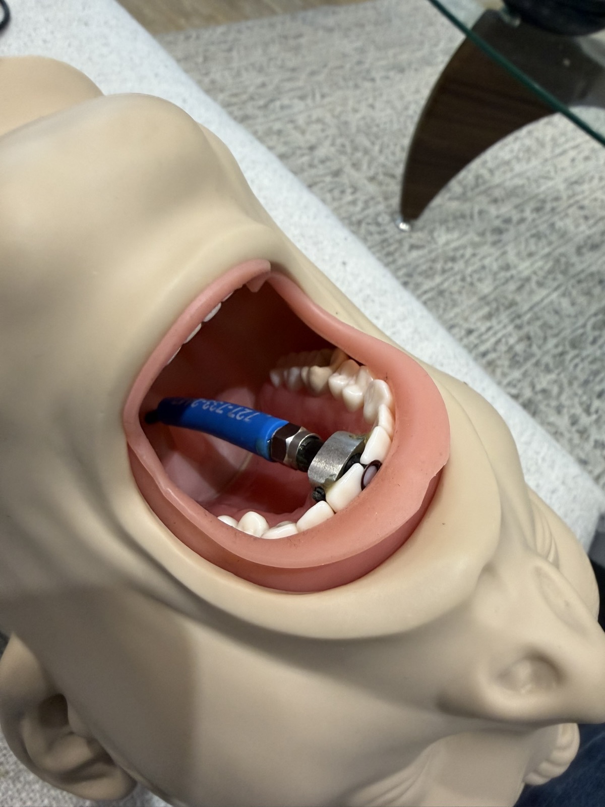 MARC-PS patient simulator typodont with curing light.